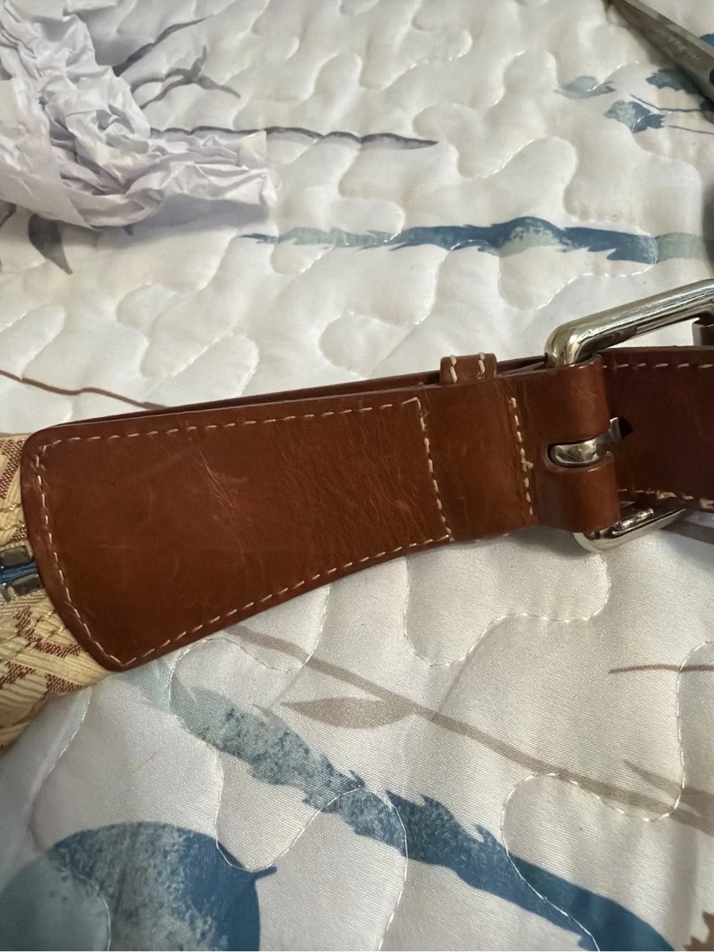 Vintage Dooney & Bourke Full Name Logo Canvas Shoulder Bag Brown Leather